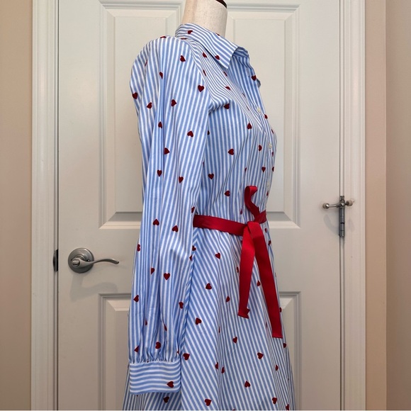Intrend by Max Mara Poplin Heart Shirt Dress Size: Medium US4/6 Spring/Summer - Picture 14 of 15